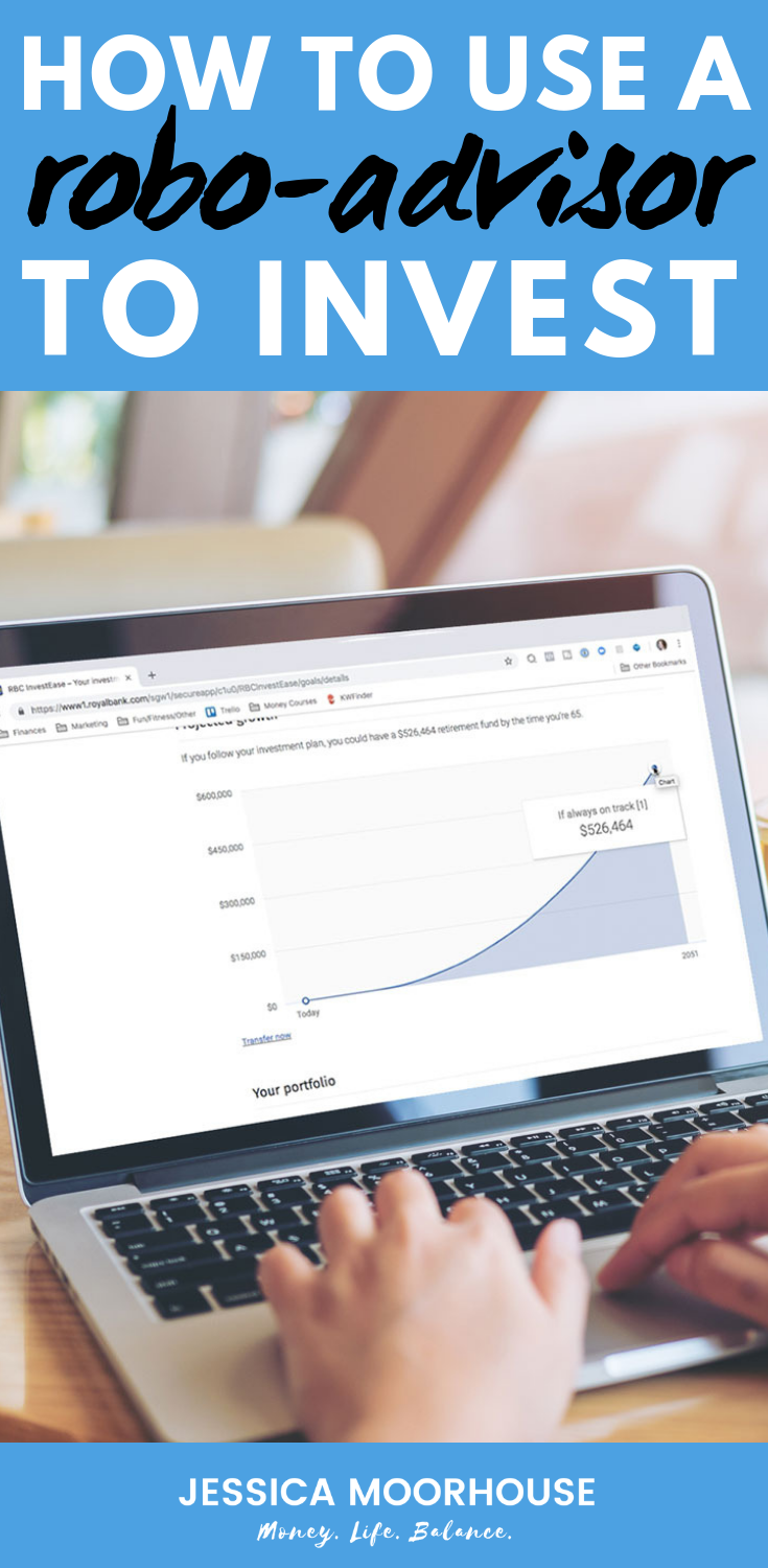 Want to start investing but have no idea how? A great way to do it is by using a robo-advisor! They automate everything, are low in fees, and will get you invested in minutes. Learn how to get started in my blog post & video tutorial! #investing #roboadvisor #indexing #indexinvesting #retirementplanning #wealthbuilding #personalfinance