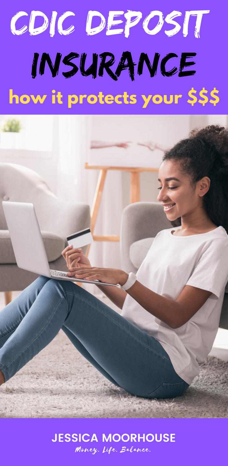 Your money is safe at the bank thanks to CDIC Deposit Insurance (Canada Deposit Insurance Corporation). If your bank goes bankrupt, you WILL NOT lose all your savings thanks to CDIC. Learn more in my blog post. #depositinsurance #CDIC #banking #savings