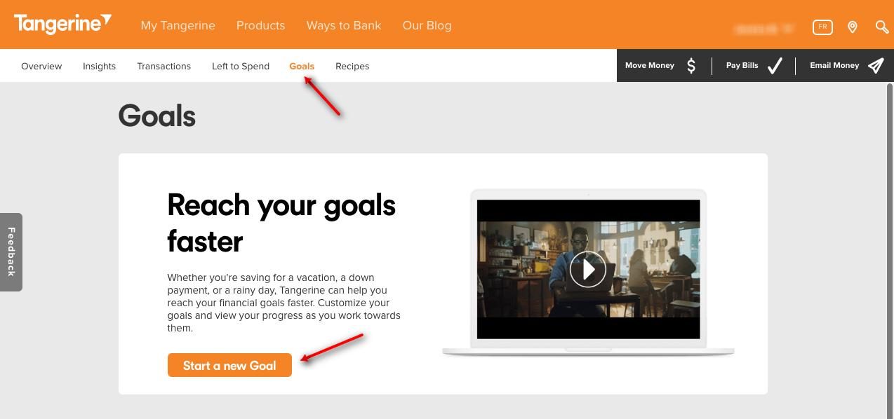 Tangerine New Features Goals and Left to Spend Jessica Moorhouse