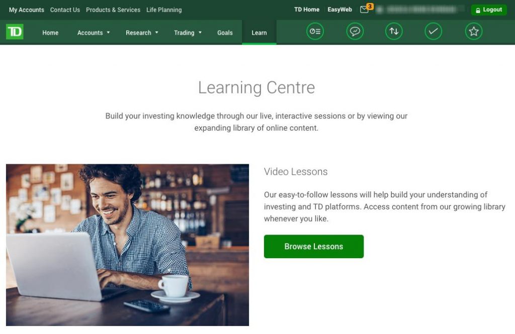 TD Direct Investing Learning Centre Video Lessons