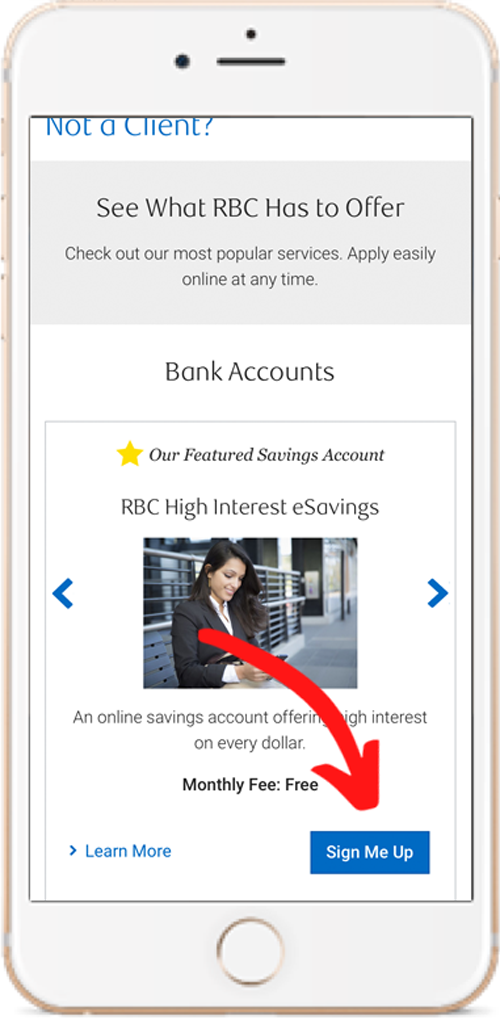 RBC Remote Account Access - Account Sign Up