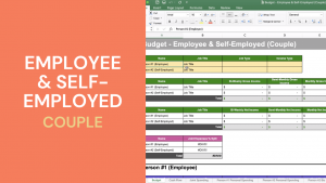 Budget Spreadsheet - Employee & Self-Employed (Couple)